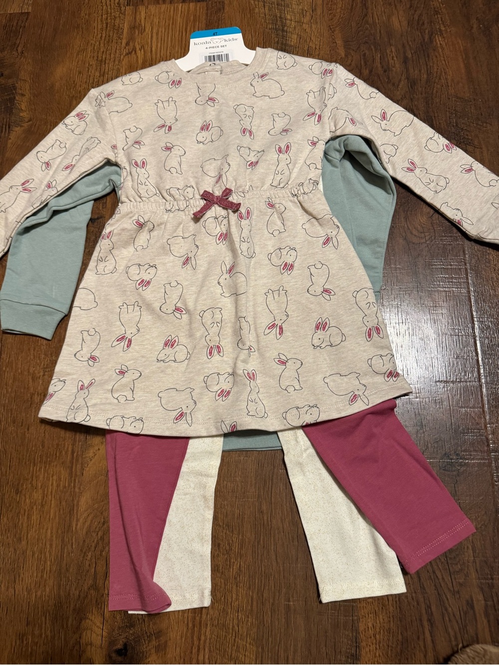 Carter's Girls Bunny Print Set - Pink/Mauve